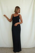 Vintage asymmetrical silk gown