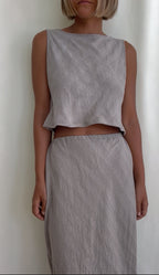 90' Stone linen set