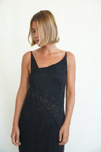 Vintage asymmetrical silk gown