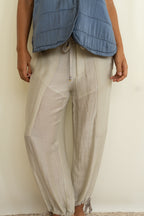 Modern designer silk pants